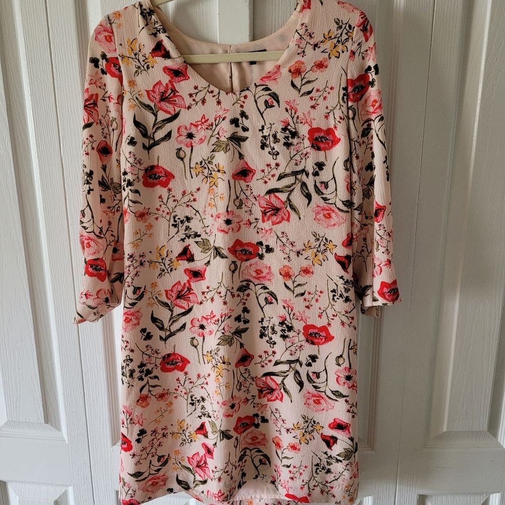 Pink floral dress